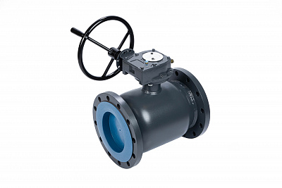 065N0356GR RJIP Premium Кран шаровой FF DN200 PN25 WG (фланцевый, с редуктором, С/П), Ридан