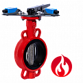 Затвор дисковый Ridval тип RVB 01 DN100 рукоятка,с УКП о/з.IP64 (красный) диск н/ж